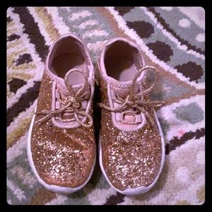 Rose Gold Glitter Sneakers